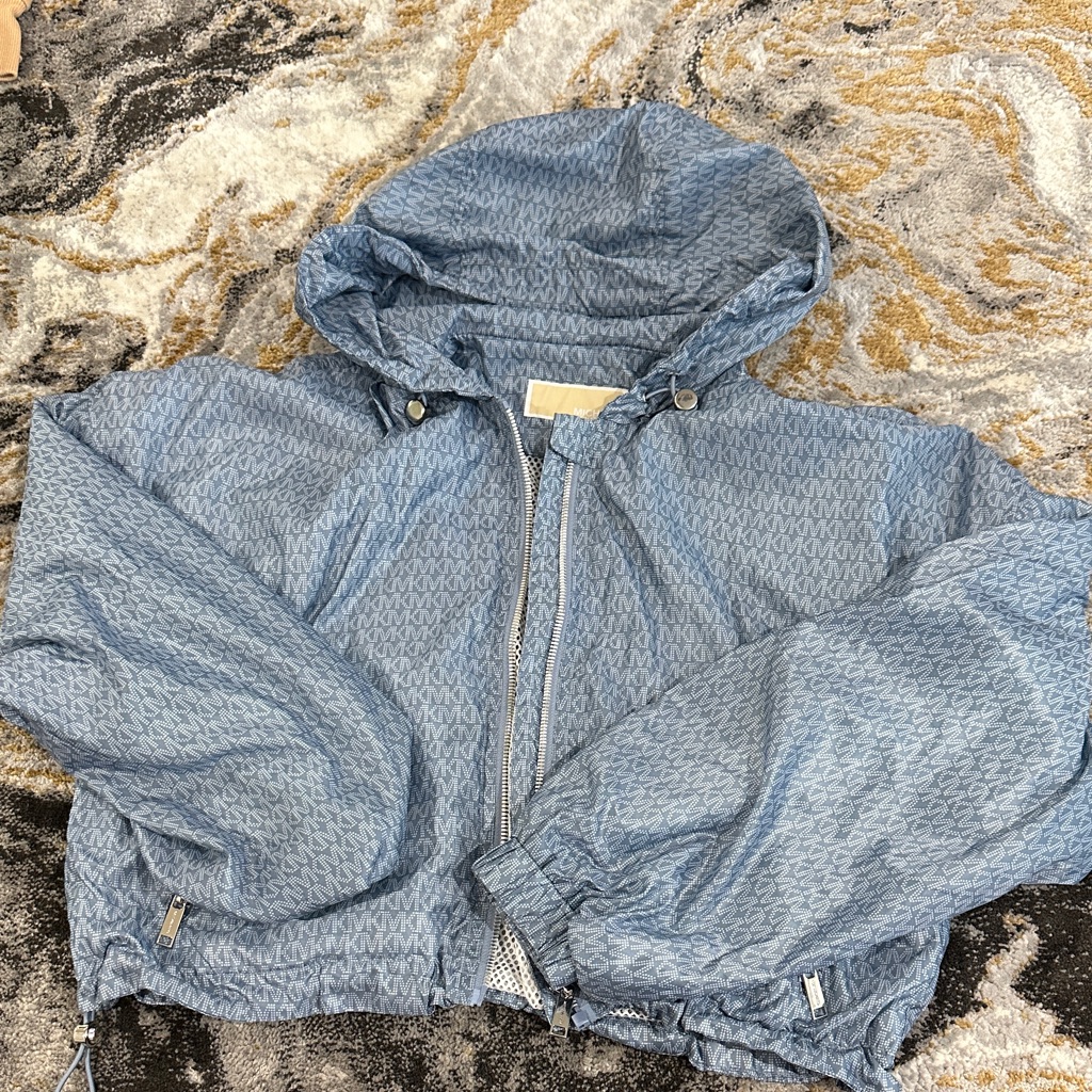 Michael Michael Kors Patterned Gray Bomber Jacket